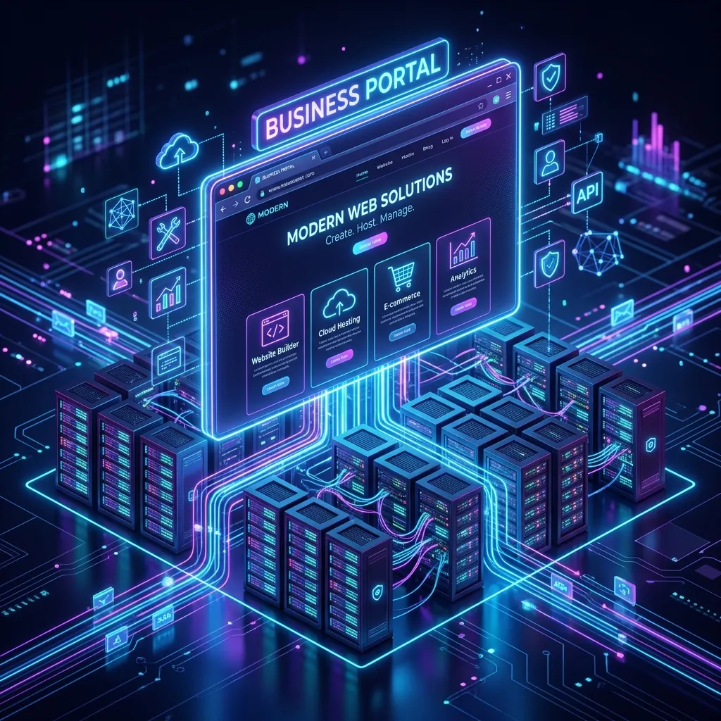 Modern Web Browsers and Servers Illustration